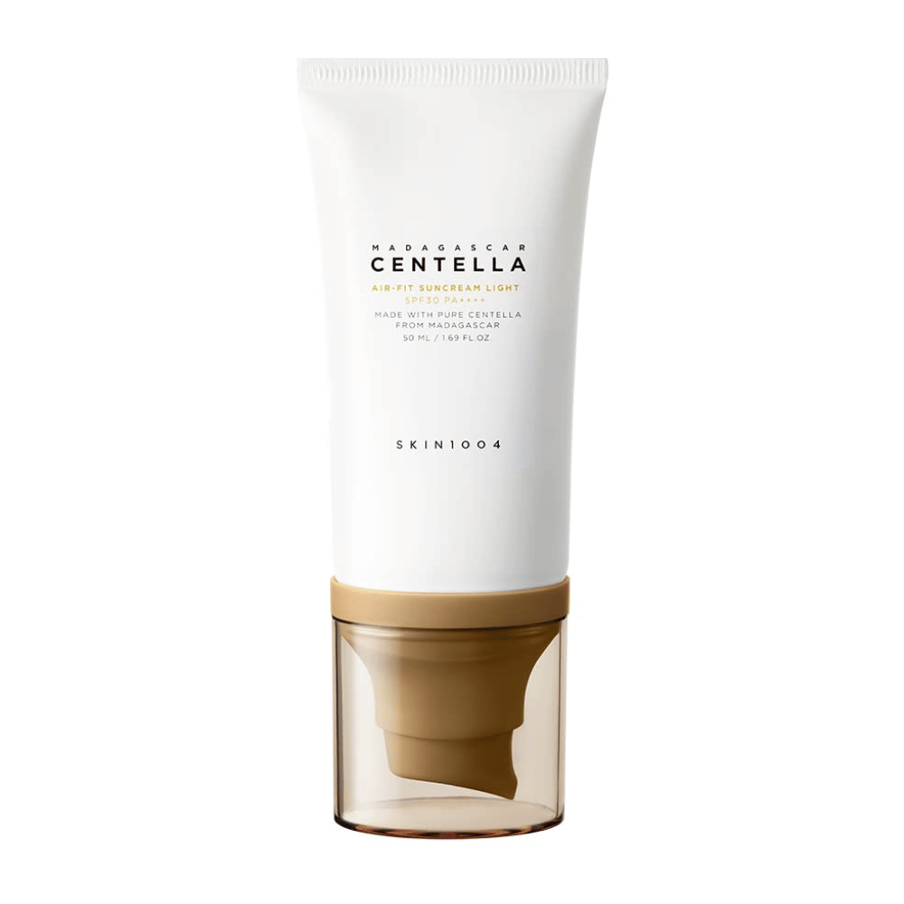 SKIN1004 Madagascar Centella Air-Fit Suncream Light SPF30 PA++++ – lichte zonnecrème met centella asiatica die de huid beschermt, hydrateert en geschikt is voor de gevoelige huid.