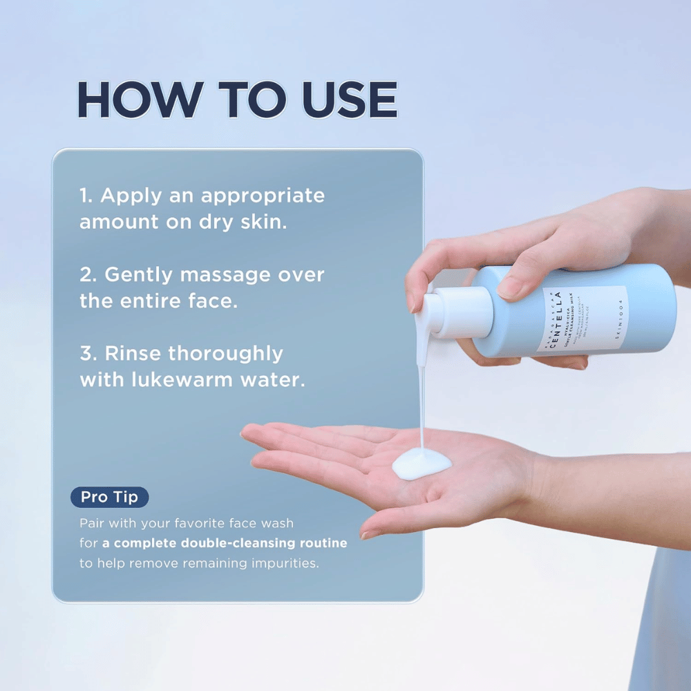 SKIN1004 Madagascar Centella Hyalu-Cica Gentle Cleansing Milk – zo gebruik je de reinigingsmelk