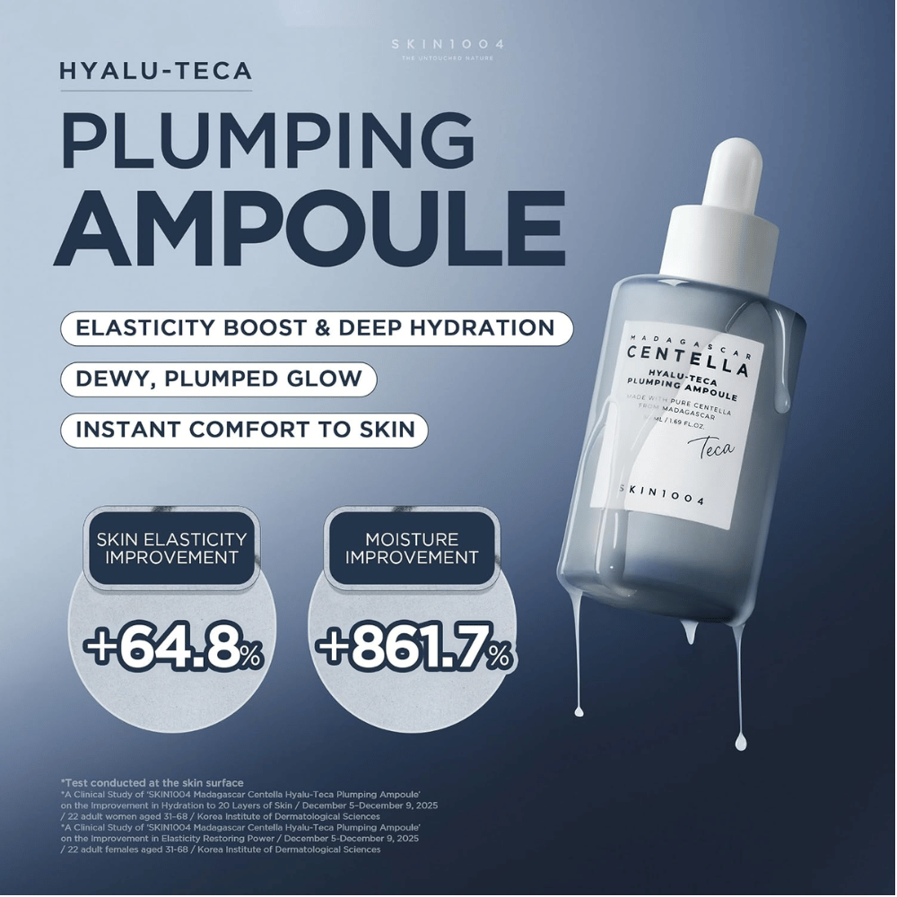 5. SKIN1004 Madagascar Centella Hyalu-Teca Plumping Ampoule – intensieve hydratatie, glans en verbeterde huidelasticiteit