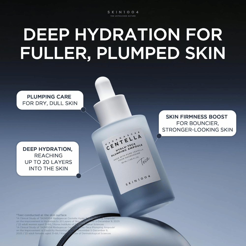 4. SKIN1004 Madagascar Centella Hyalu-Teca Plumping Ampoule – hydraterende ampul voor vollere huid en verbeterde elasticiteit