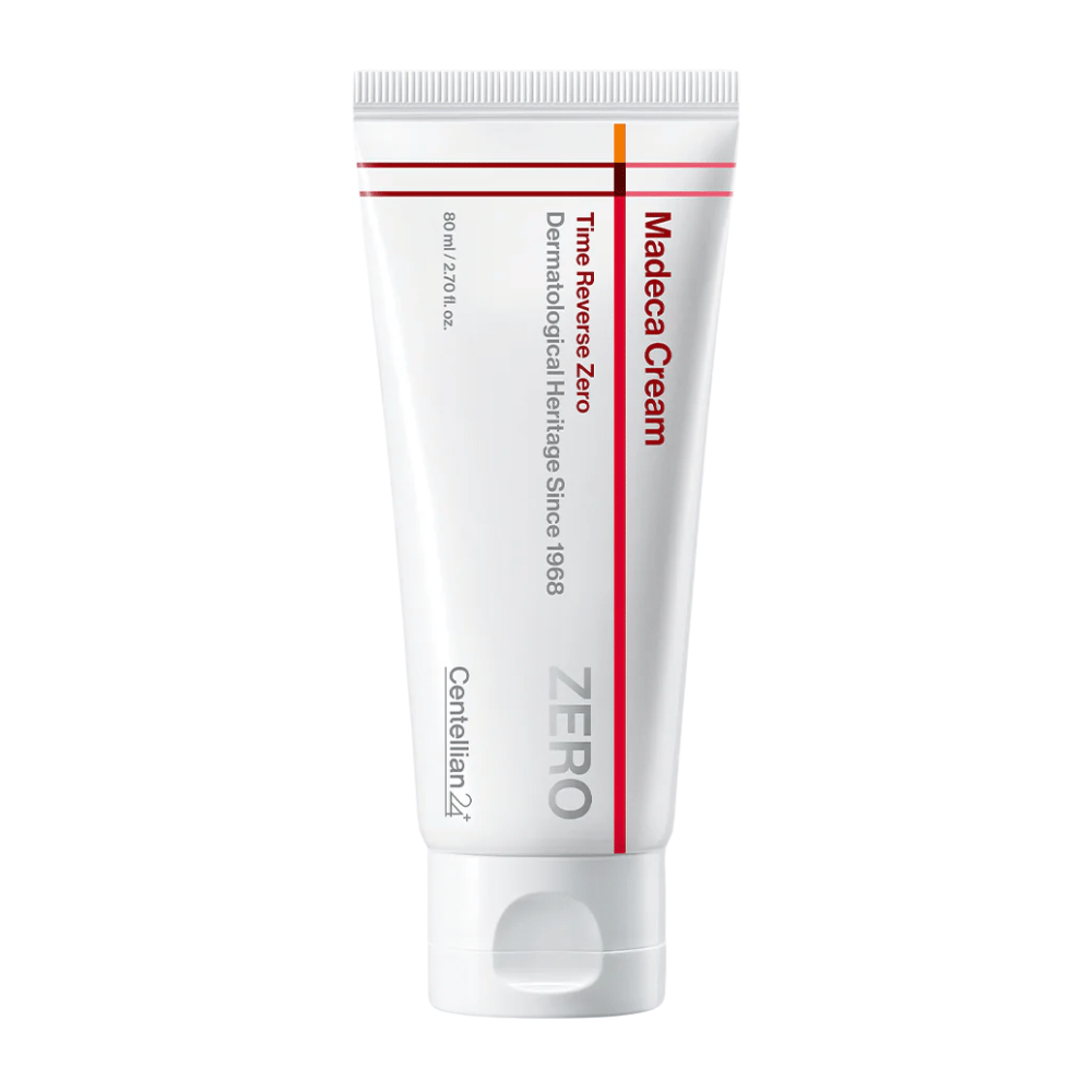 MADECA Cream Time Reverse Zero van Centellian24 – Koreaanse gezichtscrème voor dagelijks gebruik die de huidbarrière versterkt en geïrriteerde huid kalmeert.