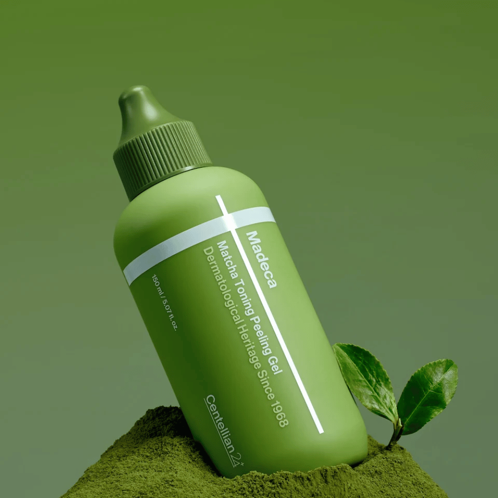 Centellian24 Madeca Matcha Toning Peeling Gel productafbeelding – milde Koreaanse exfoliërende peeling gel met matcha die helpt de huidtextuur te verfijnen en een frissere huid te geven.