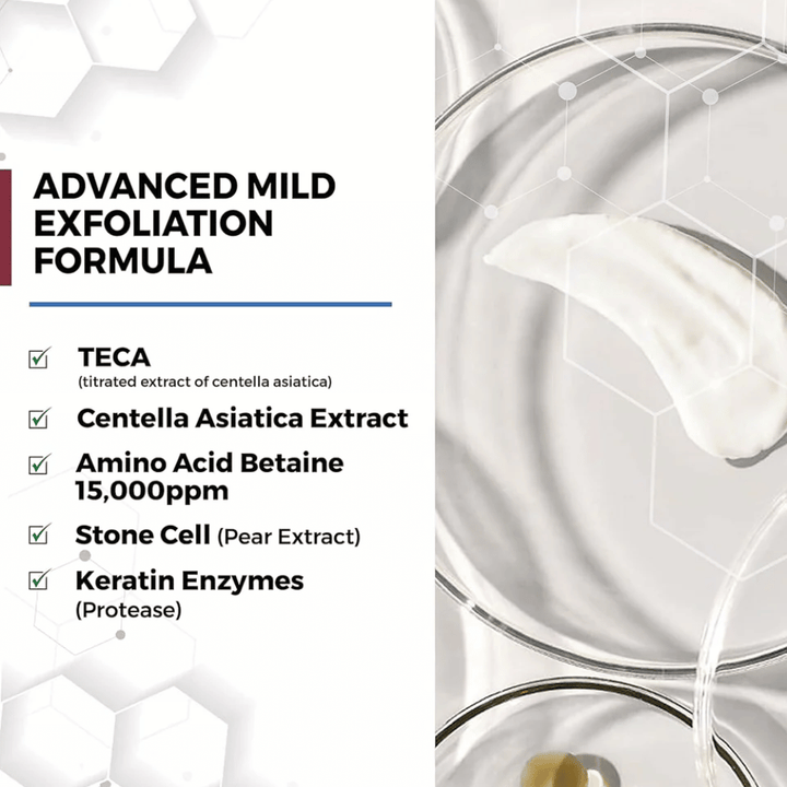 Centellian24 Madeca Amino Acid Cleansing Foam ingrediënten – milde exfoliërende formule met TECA, Centella Asiatica-extract, aminozuren en keratine-enzymen die helpen de huid zacht te reinigen en dode huidcellen te verwijderen.