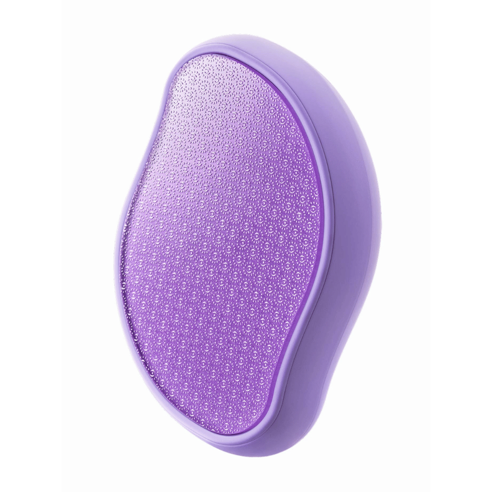 2. Baren Magic Glass Stone Foot File – close-up van het gestructureerde schuuroppervlak van de paarse voetvijl voor milde exfoliatie van hielen