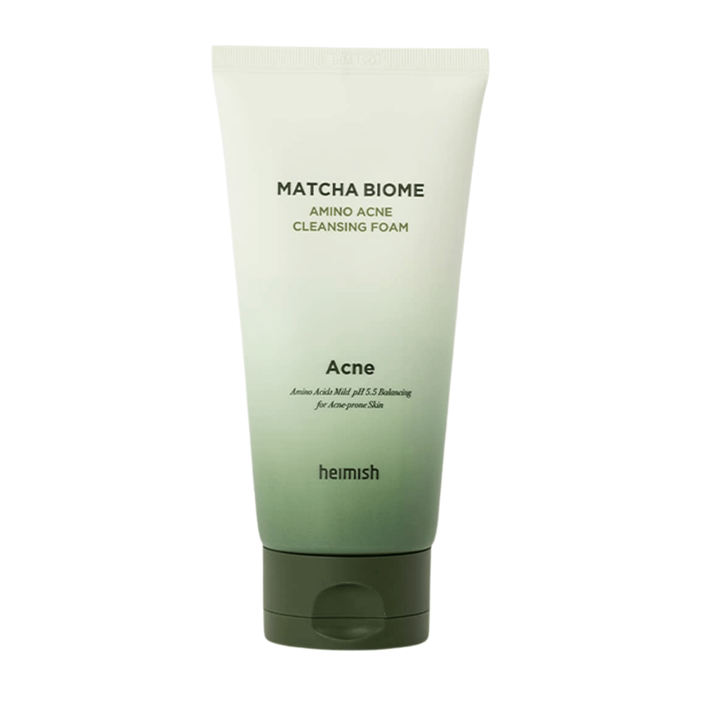 Heimish Matcha Biome Amino Acne Cleansing Foam – Koreaanse gezichtsreiniger voor acnegevoelige en gevoelige huid met matcha en aminozuren