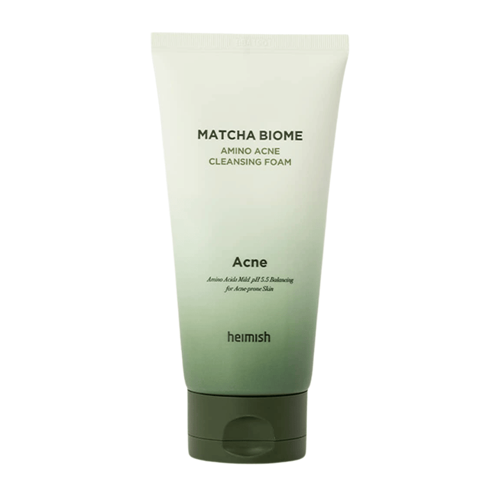 Heimish Matcha Biome Amino Acne Cleansing Foam – Koreaanse gezichtsreiniger voor acnegevoelige en gevoelige huid met matcha en aminozuren