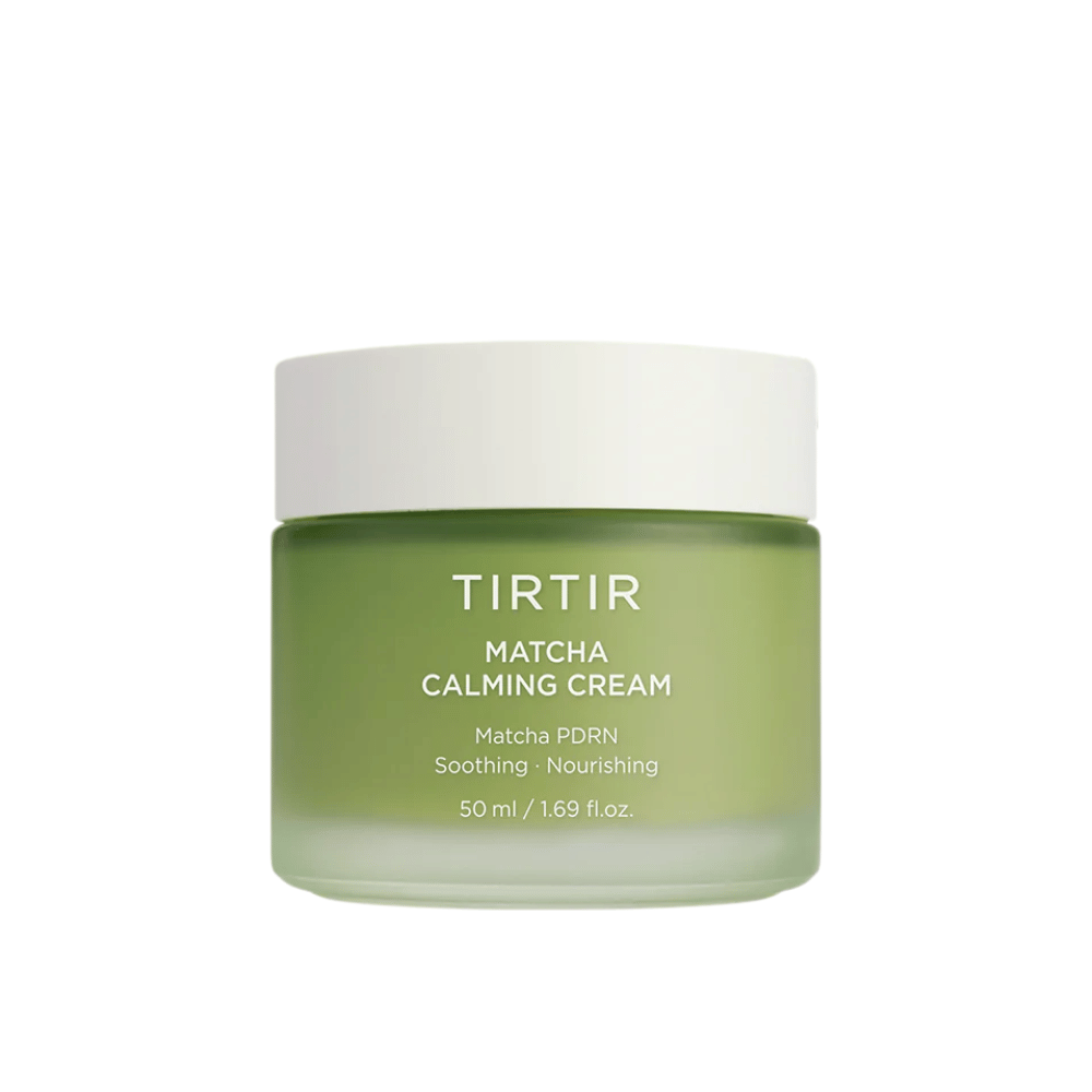 TIRTIR Matcha Calming Cream vermindert roodheid en irritatie, kalmeert de gevoelige huid en zorgt voor een egalere, beter gebalanceerde teint.