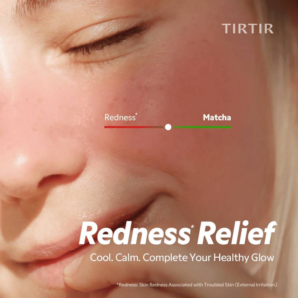 TIRTIR Matcha Calming Cream vermindert roodheid en irritatie, kalmeert de gevoelige huid en zorgt voor een egalere, beter gebalanceerde teint.
