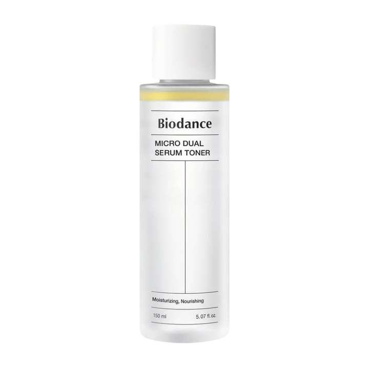Biodance Micro Dual Serum Toner 150 ml – hydraterende en voedende Koreaanse toner met serum in twee fasen voor een versterkte huidbarrière