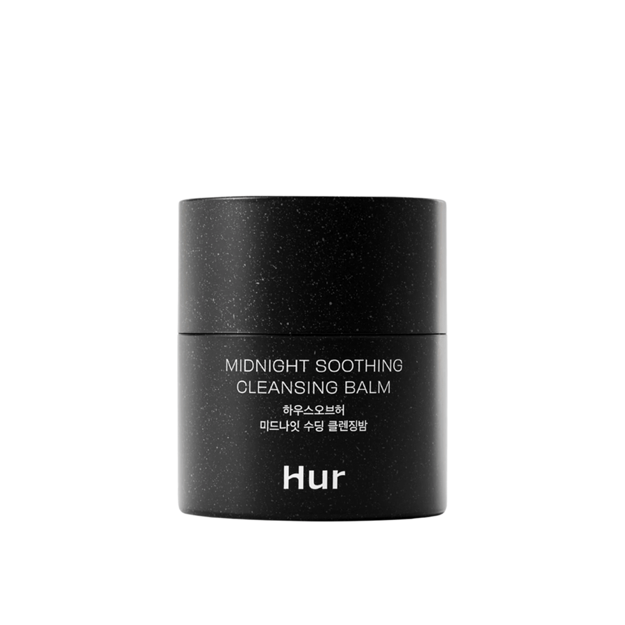 Hoe Midnight Soothing Cleansing Balm op witte achtergrond. Zachte reinigingsbalsem die make-up, zonnebrandcrème en talg oplost zonder de huid uit te drogen.