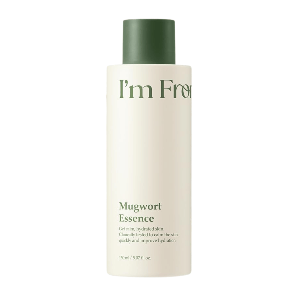 I'm From Mugwort Essence 160 ml met mugwortextract dat de gevoelige huid kalmeert, intens hydrateert en de natuurlijke barrière van de huid versterkt.