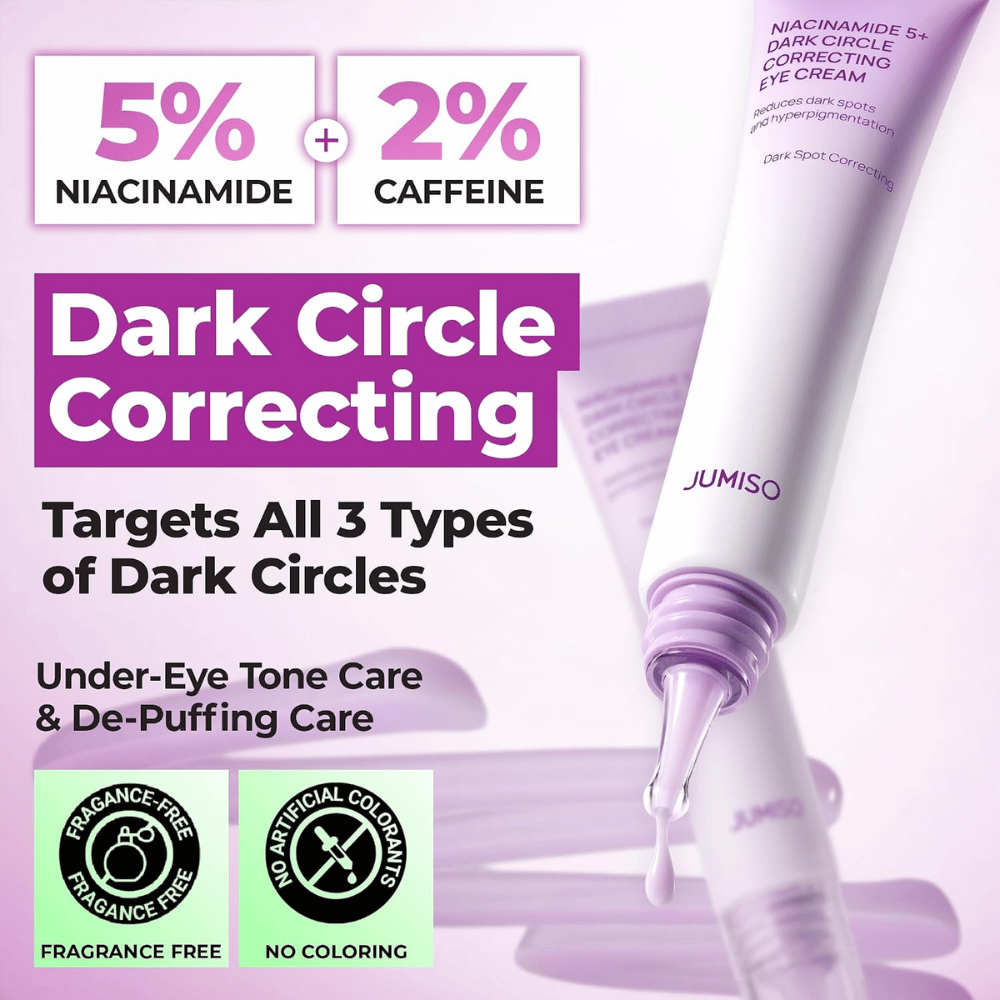 4. Jumiso Niacinamide 5+ Dark Circle Correcting Eye Cream – parfumvrije eye cream die de huidtint egaliseert