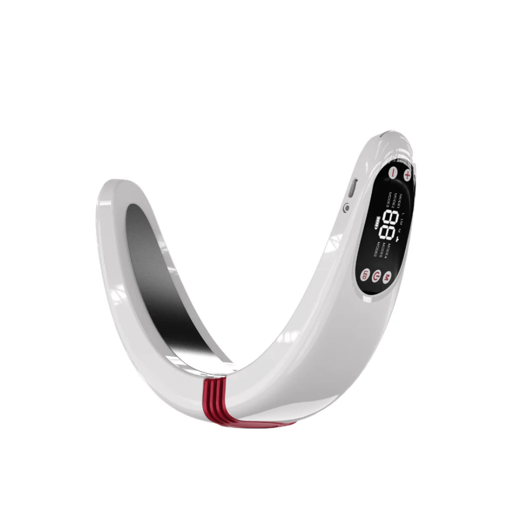 Productafbeelding van Beaund Nmode Pro met focus op het gladde oppervlak, het geïntegreerde display en de rode details die een moderne en strakke uitstraling geven.