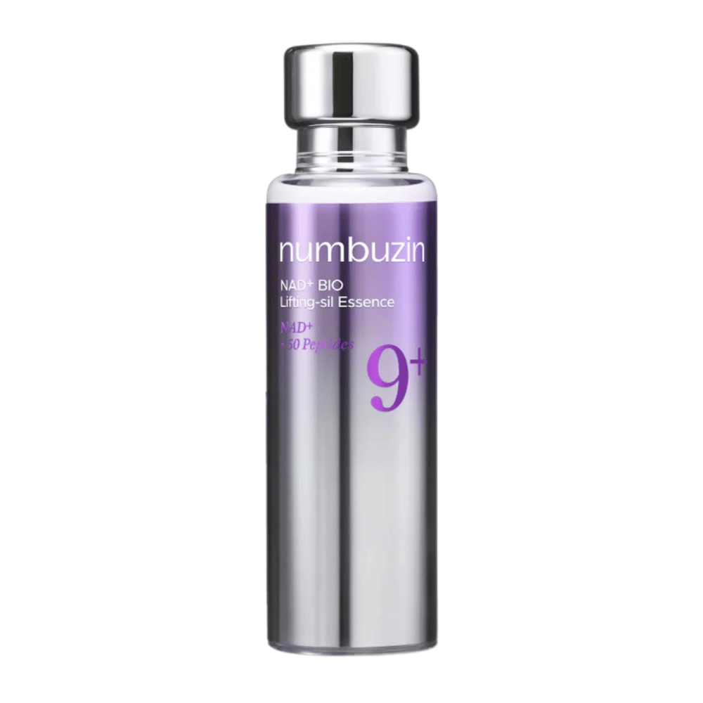 Numbuzin No.9 NAD+ Bio Lifting-sil Essence – Koreaanse lifting-essence die de elasticiteit van de huid verbetert en een egalere, vollere huidtint geeft.