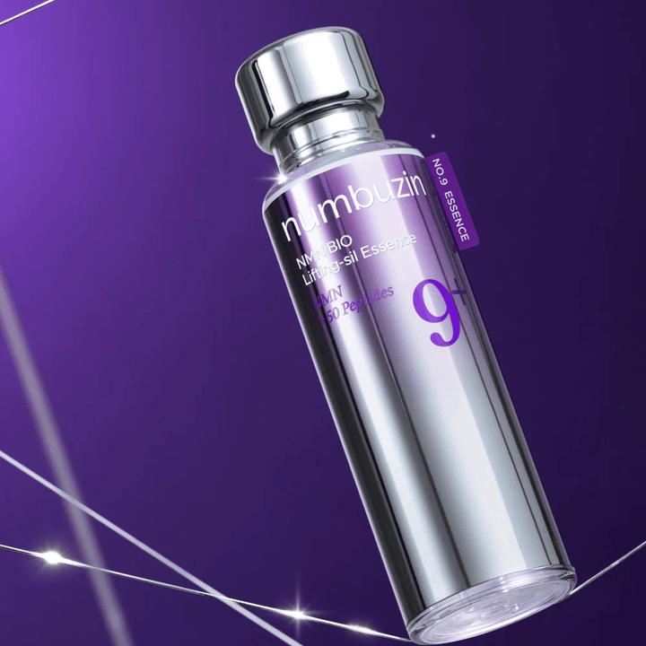 Numbuzin No.9 NAD+ Bio Lifting-sil Essence – lyxig anti-age essence med 50 peptider och NAD+ för fastare och ungdomligare hud.