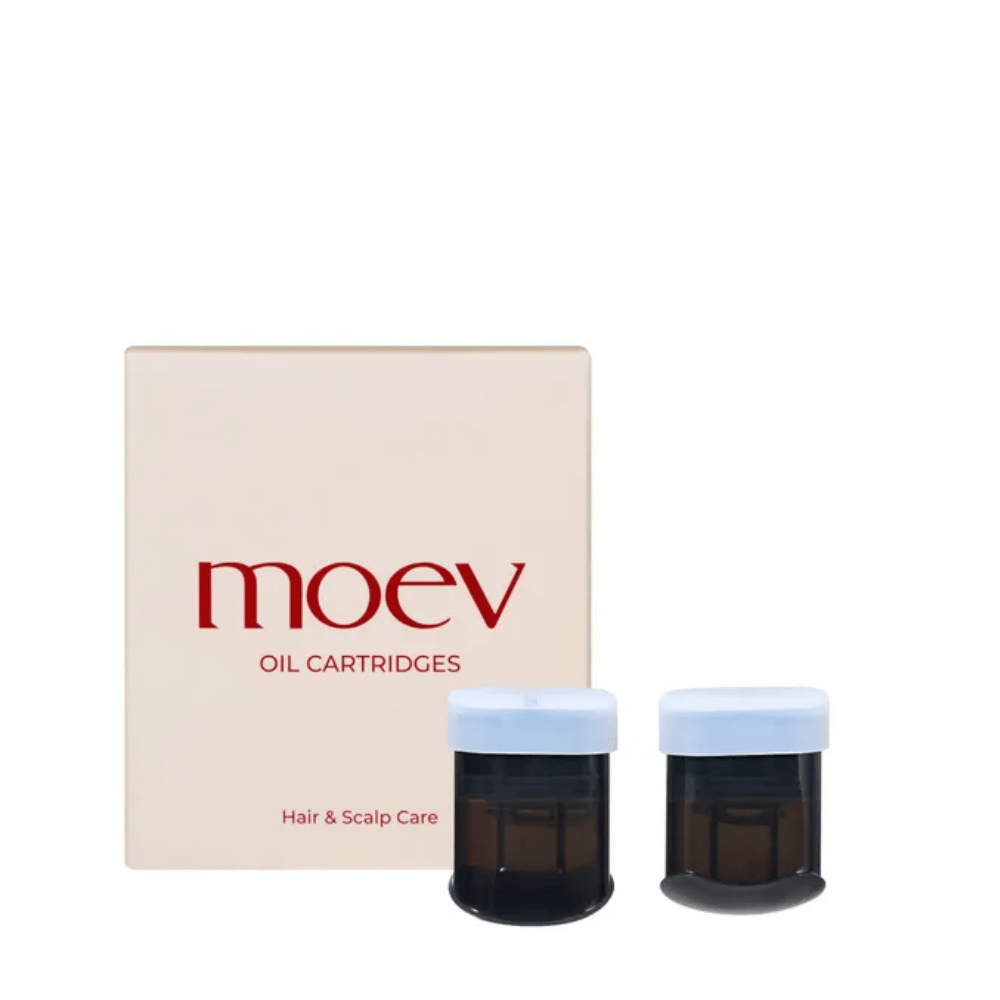 MOEV Oil Cartridges Set – navulpatronen voor haar- en hoofdhuidverzorging, verrijkt met natuurlijke oliën en actieve ingrediënten.