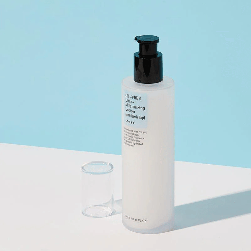 COSRX Oil-Free Ultra-Moisturizing Lotion 100 ml hydraterende lotion met berkenwater die de huid kalmeert en in balans brengt