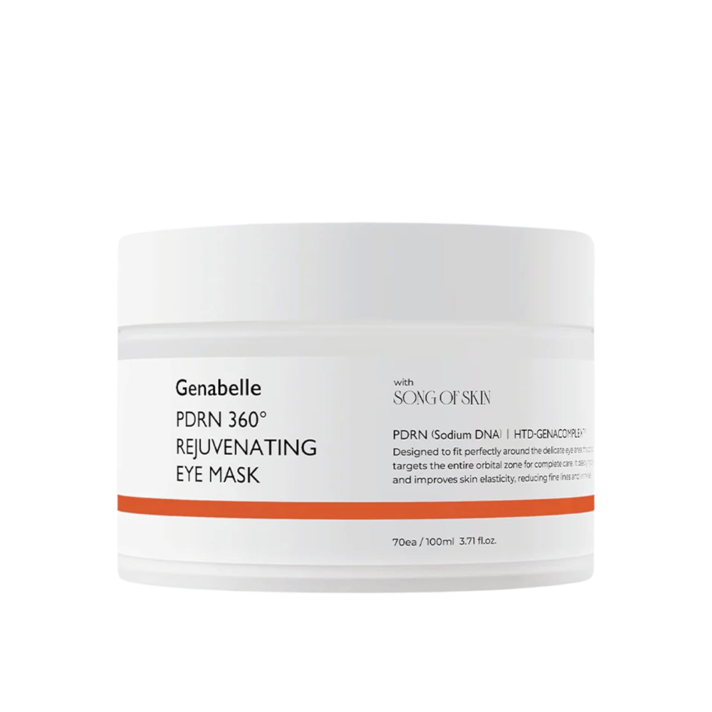 Genabelle PDRN 360° Rejuvenating Eye Mask met PDRN en 360 graden hydrogelmasker voor intensieve hydratatie en verzorging van de hele oogzone.