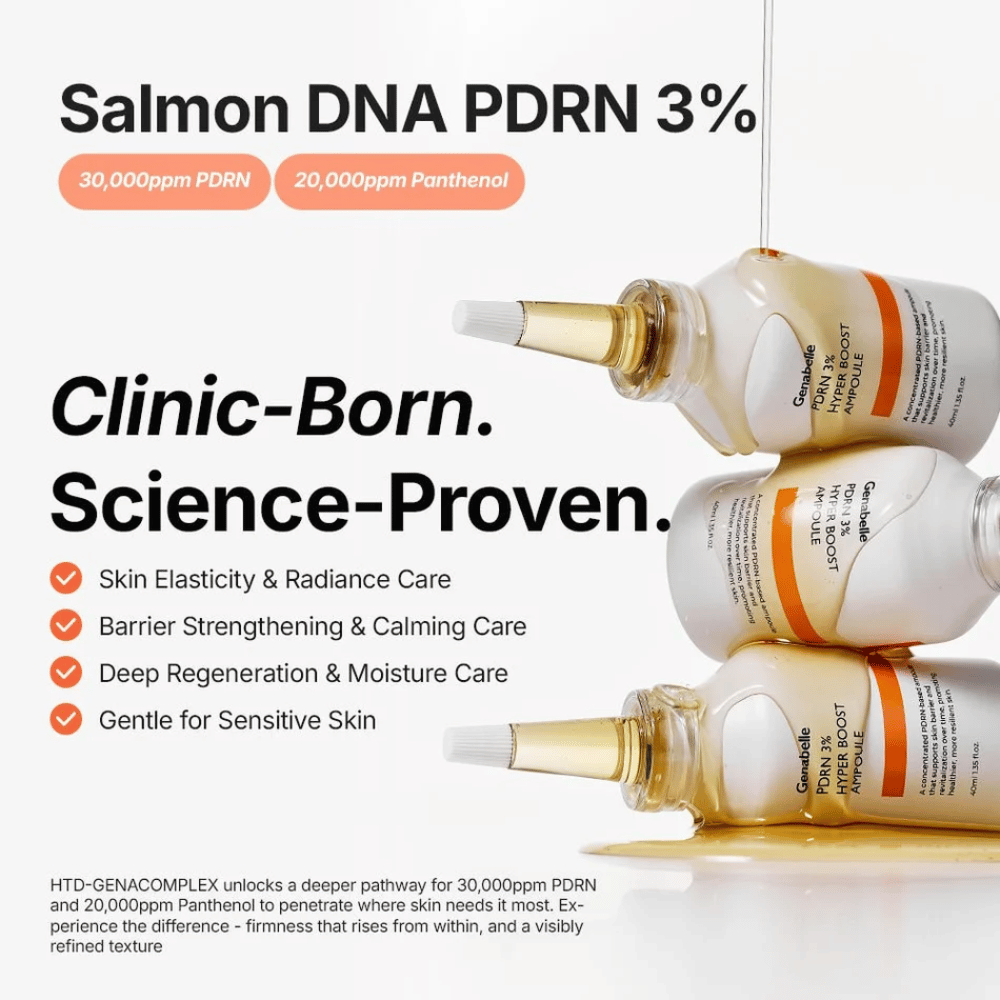 Genabelle PDRN 3% Hyper Boost Ampoule voor een stevigere huid en een versterkte huidbarrière