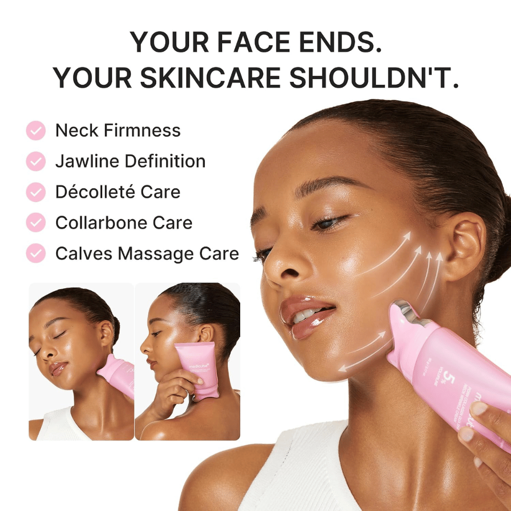 3. Medicube PDRN Collagen Gua Sha Neck Wrinkle Cream – verstevigende massage voor hals en kaaklijn