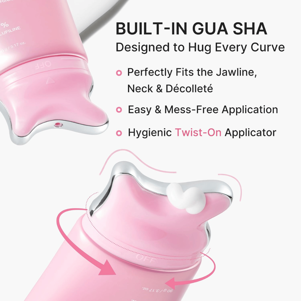2. Medicube PDRN Collagen Gua Sha Neck Wrinkle Cream – ingebouwde gua sha-applicator voor hals, kaaklijn en decolleté