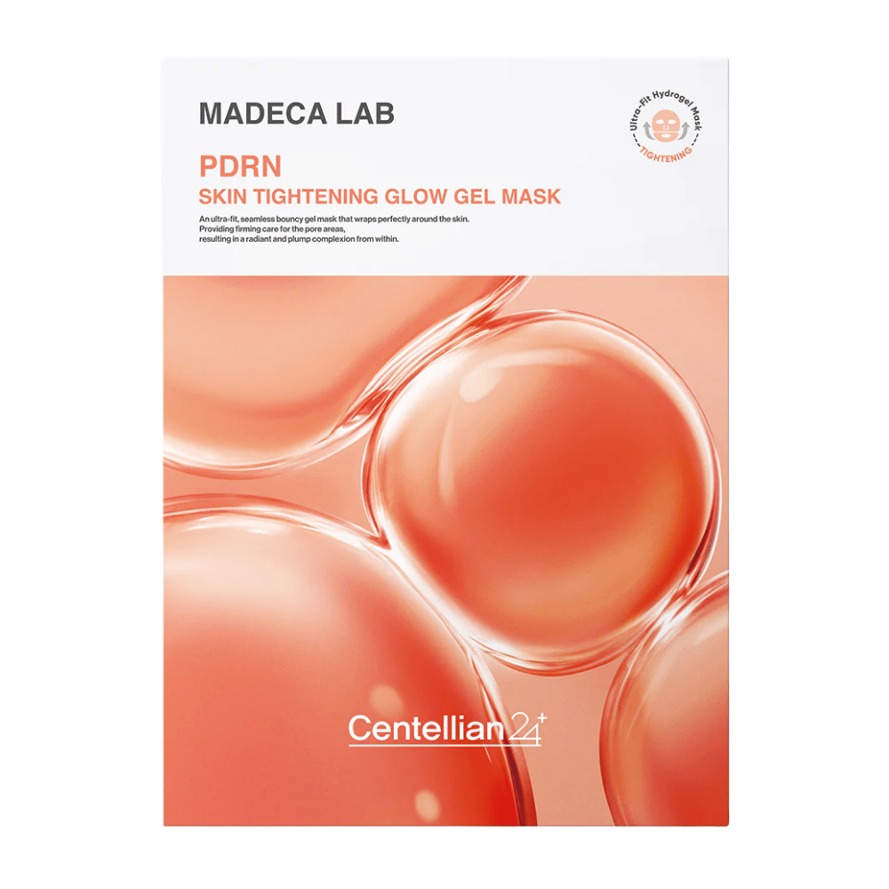 MADECA LAB PDRN Skin Tightening Glow Gel Mask van Centellian24 – Koreaanse gelmasker met PDRN-technologie voor stevigere huid, glans en verbeterde huidelasticiteit.