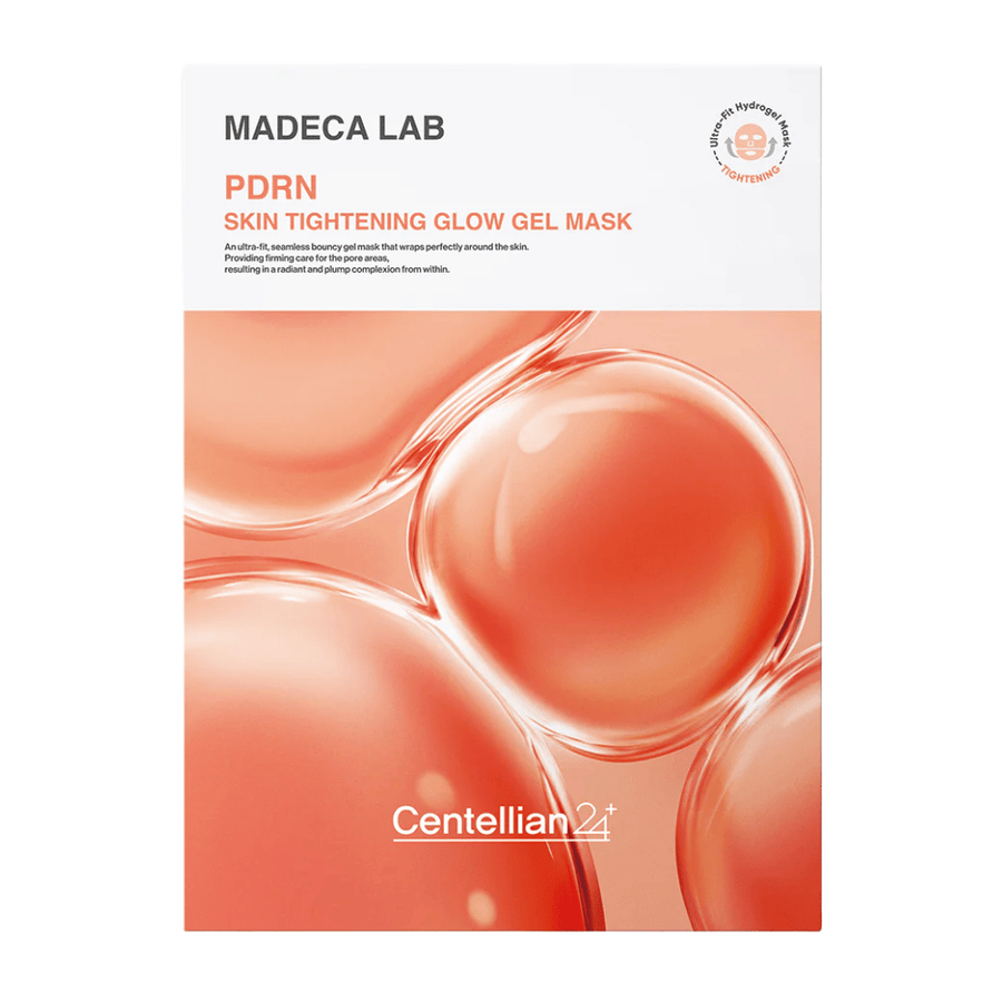 MADECA LAB PDRN Skin Tightening Glow Gel Mask van Centellian24 – Koreaanse gelmasker met PDRN-technologie voor stevigere huid, glans en verbeterde huidelasticiteit.