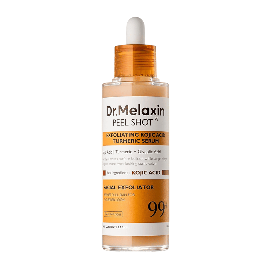 Dr Melaxin Peel Shot Kojic Acid Turmeric Serum 80 ml met een peelende werking die de huid diep reinigt en de glans van de huid verbetert