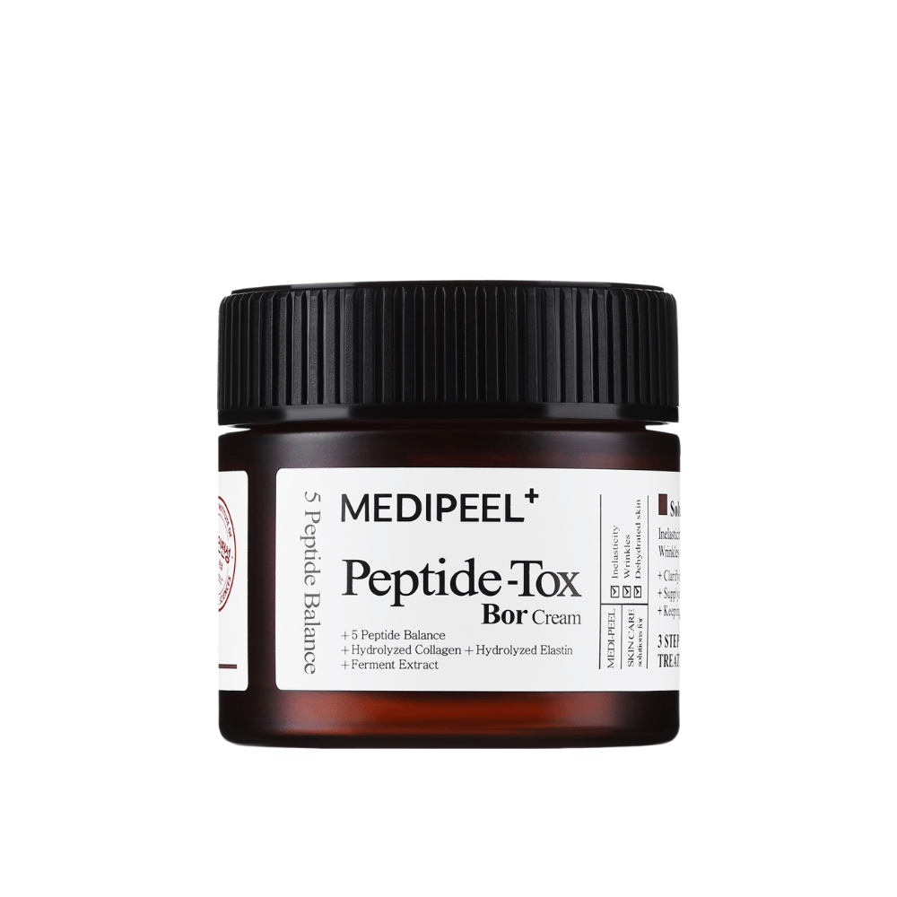 MEDI-PEEL Peptide-Tox Bor Cream productafbeelding – Koreaanse gezichtscrème met peptiden die huidverslapping tegengaan, stevigheid verbeteren en langdurige hydratatie bieden.