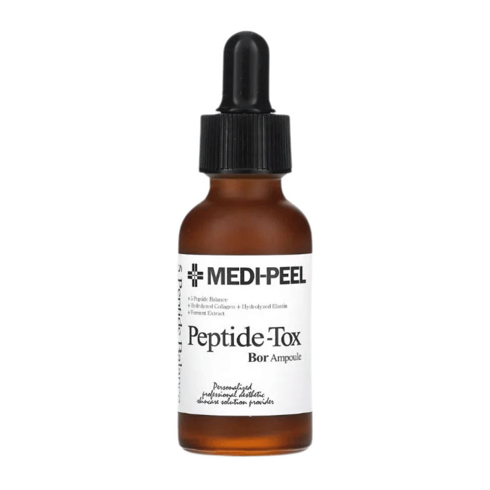 MEDI-PEEL Peptide-Tox Bor Ampoule productafbeelding – Koreaans peptide-serum dat helpt bij het tegengaan van rimpels, de huid versterkt en intens hydrateert.