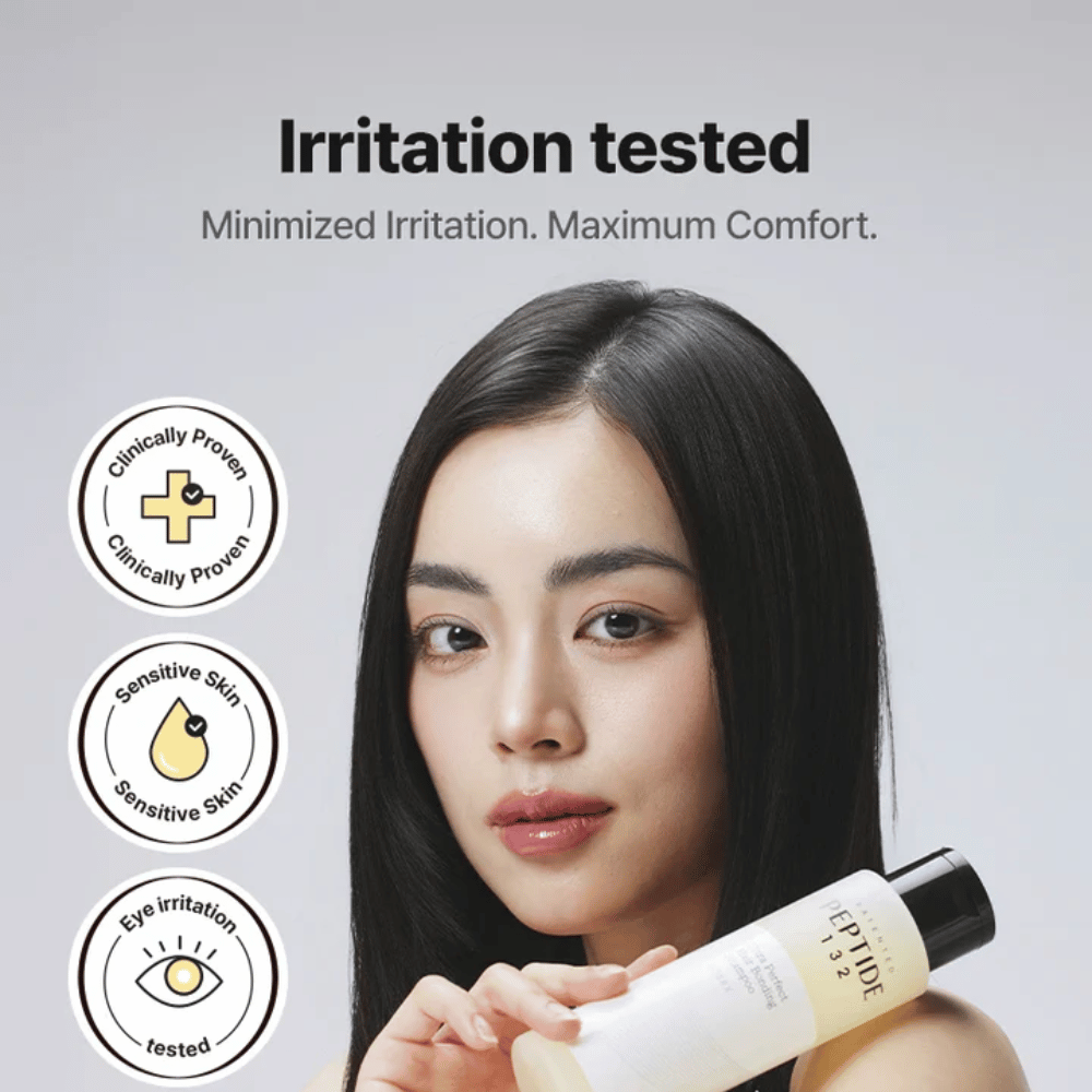 COSRX Peptide 132 Shampoo – klinisch getest voor gevoelige huid en ogen, minimaliseert irritatie en biedt maximaal comfort.
