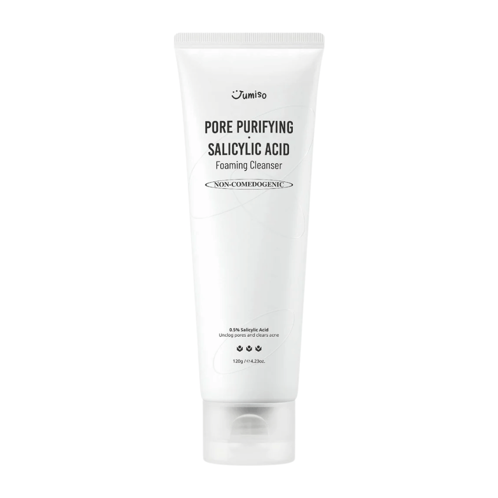 Jumiso Pore Purifying Salicylic Acid Foaming Cleanser 120g – niet-comedogene gezichtsreiniger met 0,5% salicylzuur voor acnegevoelige en vette huid