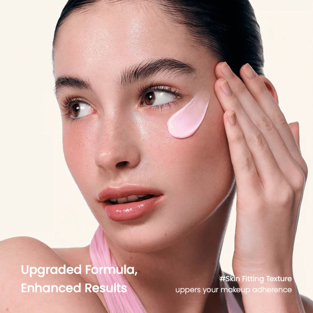 Biodance collageen peptide crème aangebracht op de huid – verbeterde stevigheid, gladdere huidtextuur en betere make-up hechting
