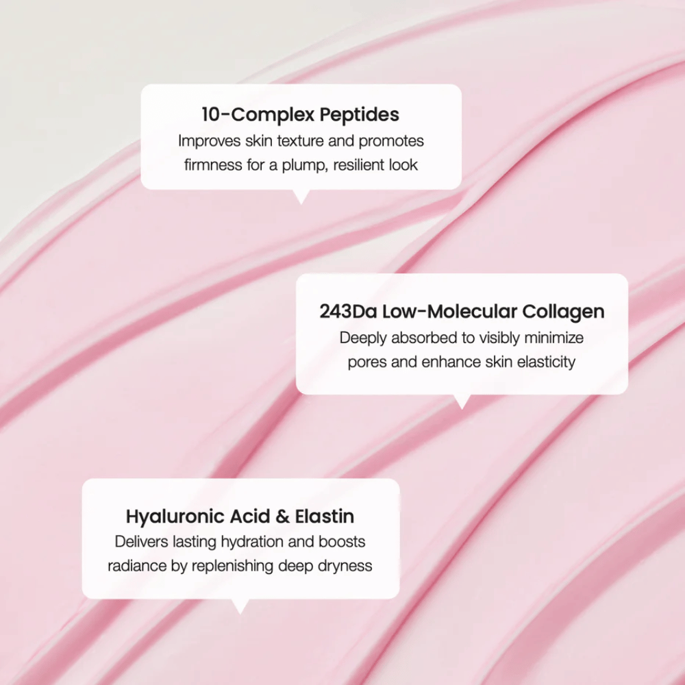 Biodance Collageen Peptide Crème met 10-complex peptiden, laagmoleculair collageen en hyaluronzuur voor verbeterde elasticiteit en diepe hydratatie