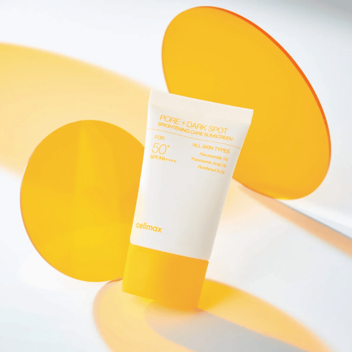 Celimax Pore+Dark Spot Brightening Care Sunscreen SPF50+ PA++++ met niacinamide 5% en tranexaminezuur 1% – verhelderende Koreaanse zonnebrandcrème tegen pigmentvlekken en grote poriën