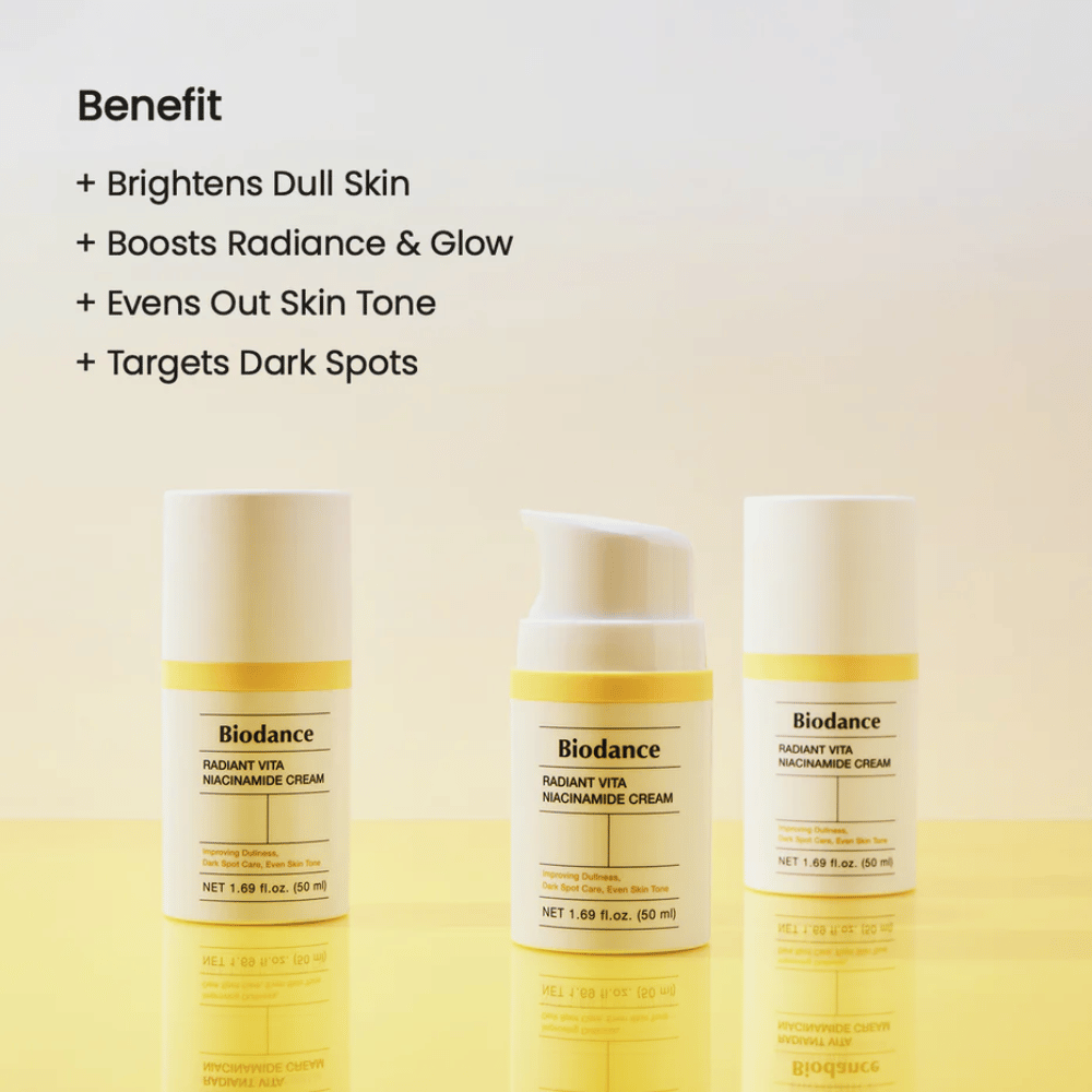 Biodance Radiant Vita Niacinamide Cream trio – gezichtscrème voor glans en pigmentatie