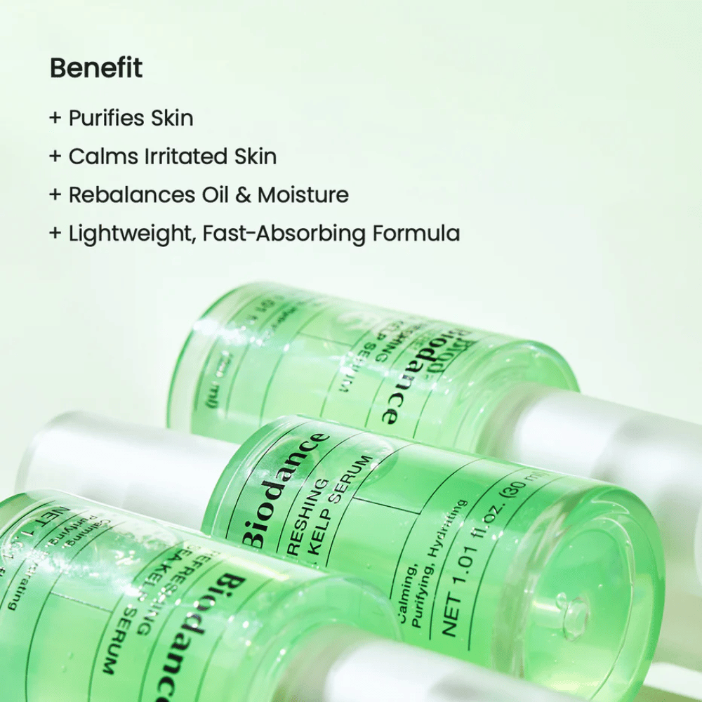 Biodance Refreshing Sea Kelp Serum – licht gezicht serum dat kalmeert, reinigt en balanceert vette en gecombineerde huid.