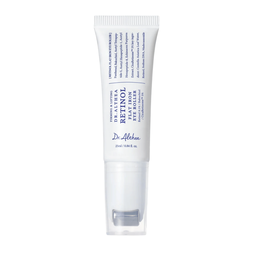 Dr. Althea Retinol Flat Iron Eye Roller – Oogserum met retinol en roller-applicator die rimpels, donkere kringen en vermoeide huid vermindert.