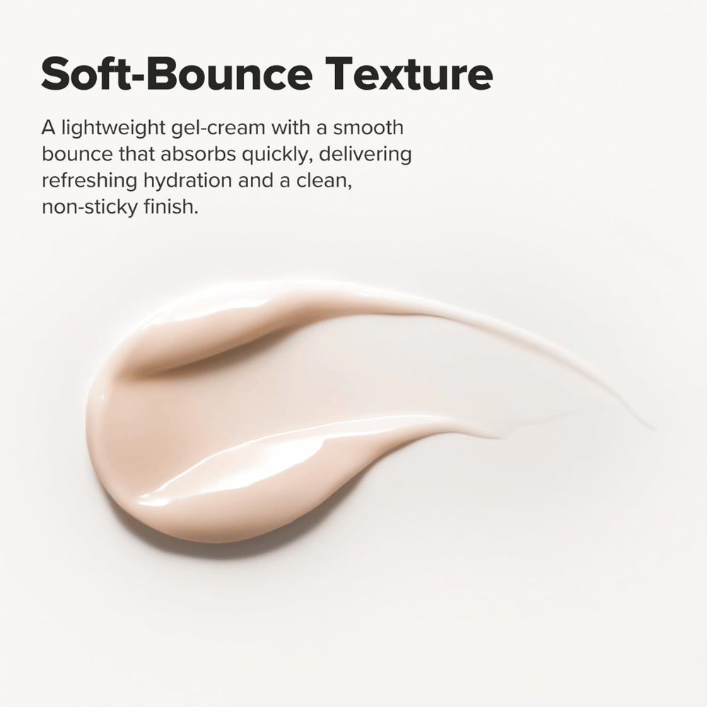 Beauty of Joseon Revive Firming Moisturizer romige geltextuur die snel wordt opgenomen en een gehydrateerde huid met natuurlijke glans geeft.