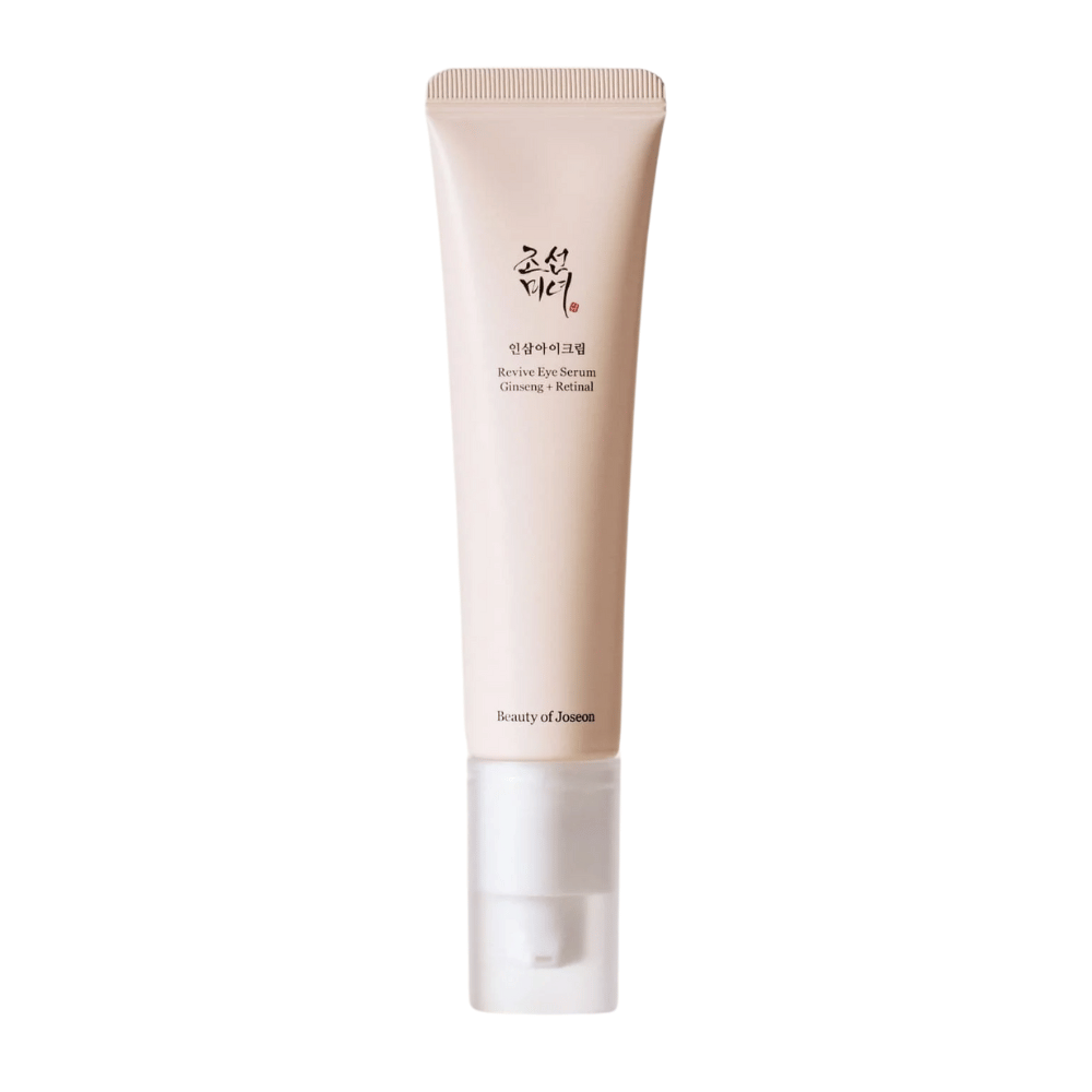 Beauty of Joseon Revive Eye Serum Ginseng + Retinal in beige tube – Koreaanse oogserum dat fijne lijntjes vermindert en de huid rond de ogen versterkt.