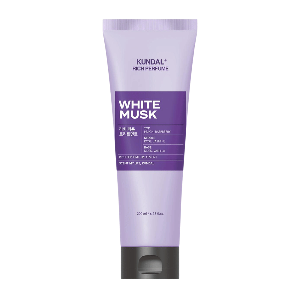 2. KUNDAL Rich Perfume Body Lotion White Musk 200 ml – hydraterende bodylotion met geur van perzik, framboos, roos, jasmijn, muskus en vanille