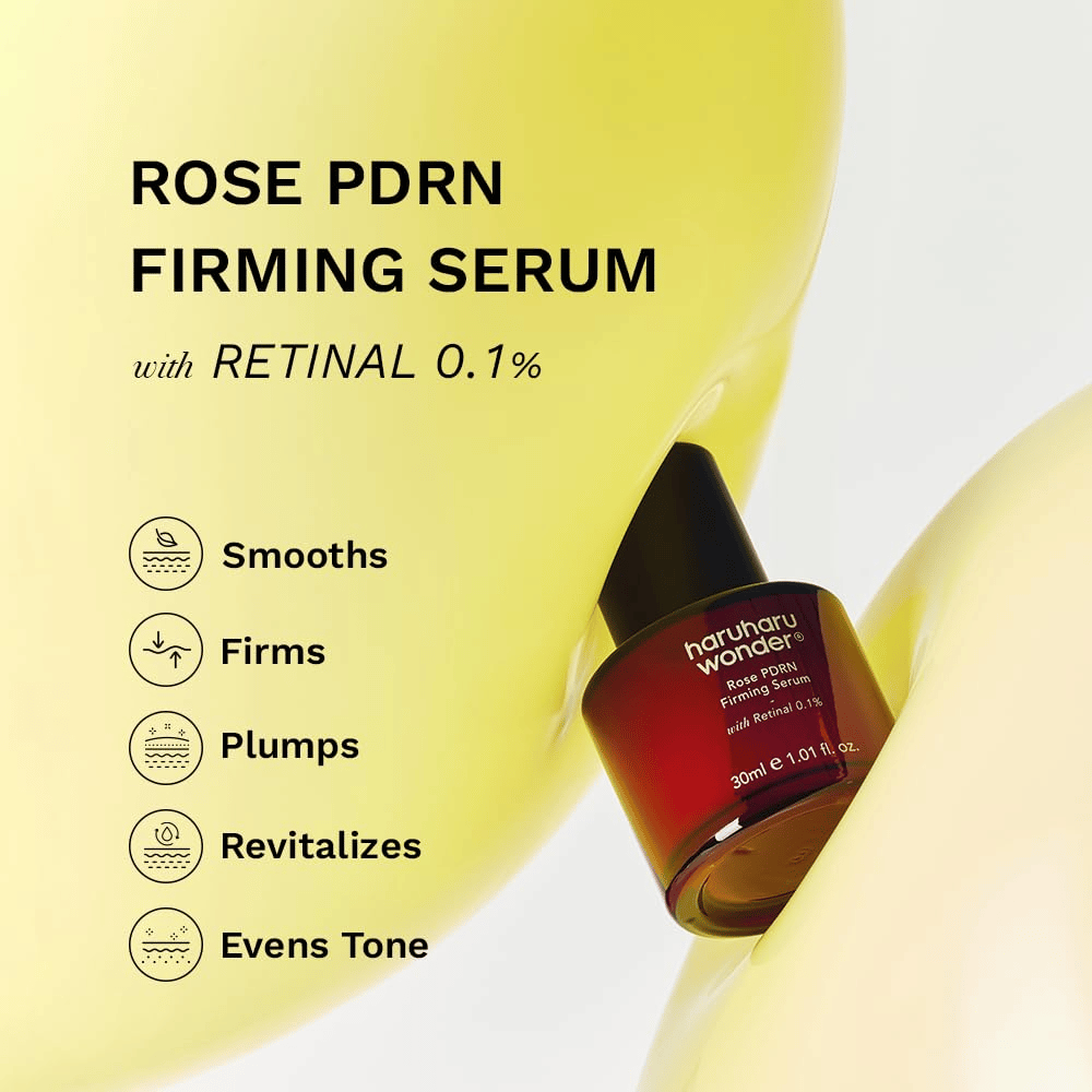 Haruharu Wonder Rose PDRN Firming Serum – egaliserend en verstevigend serum met retinal 0,1 %