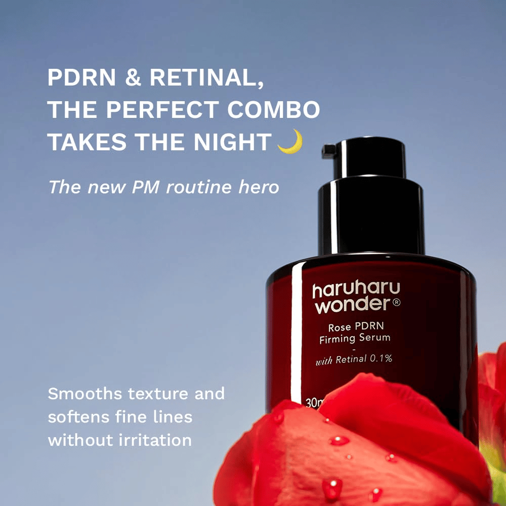 Haruharu Wonder Rose PDRN Firming Serum met PDRN en retinal 0,1 % voor fijne lijntjes en huidstructuur