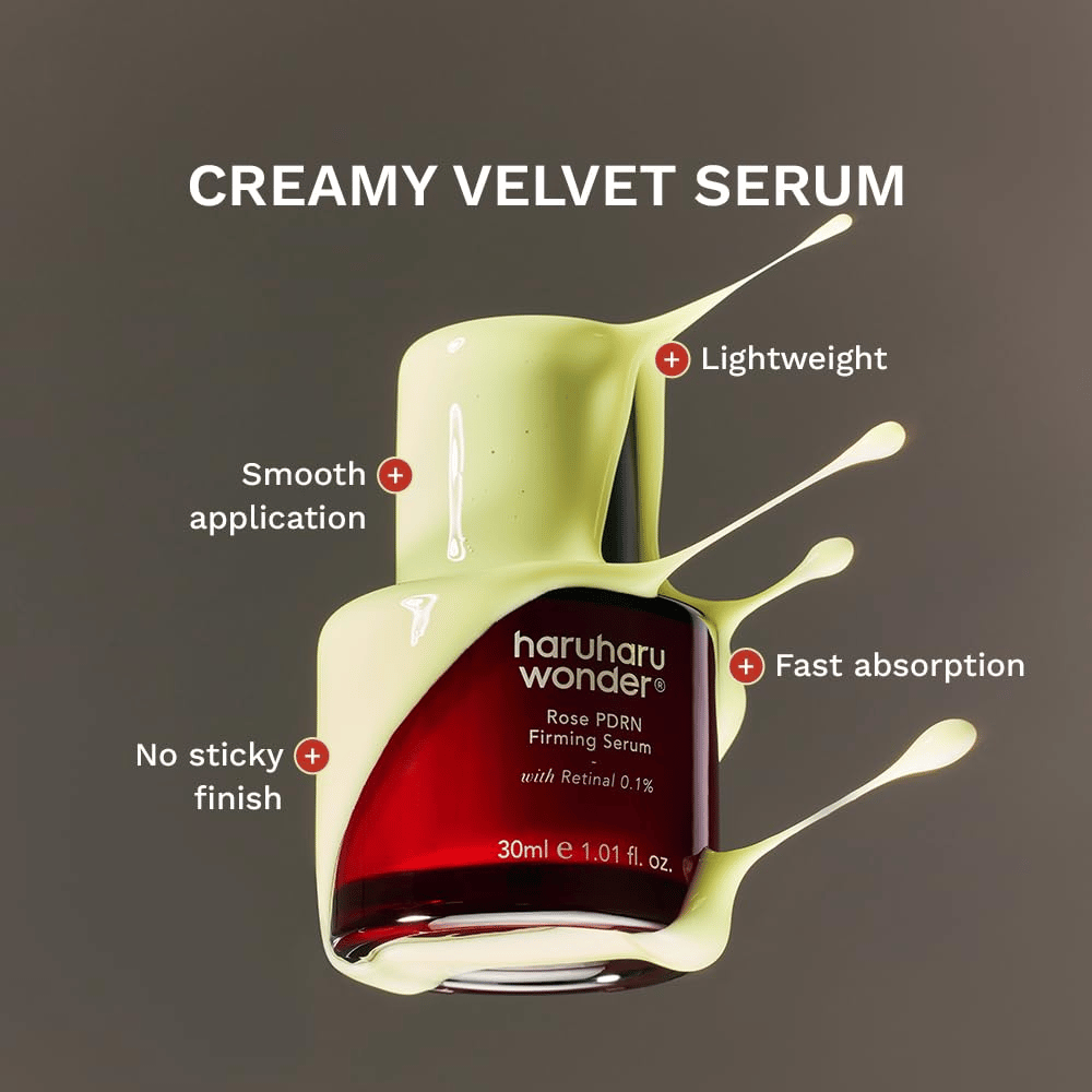 Haruharu Wonder Rose PDRN Firming Serum – licht romig serum met snelle absorptie en een niet-plakkerige finish