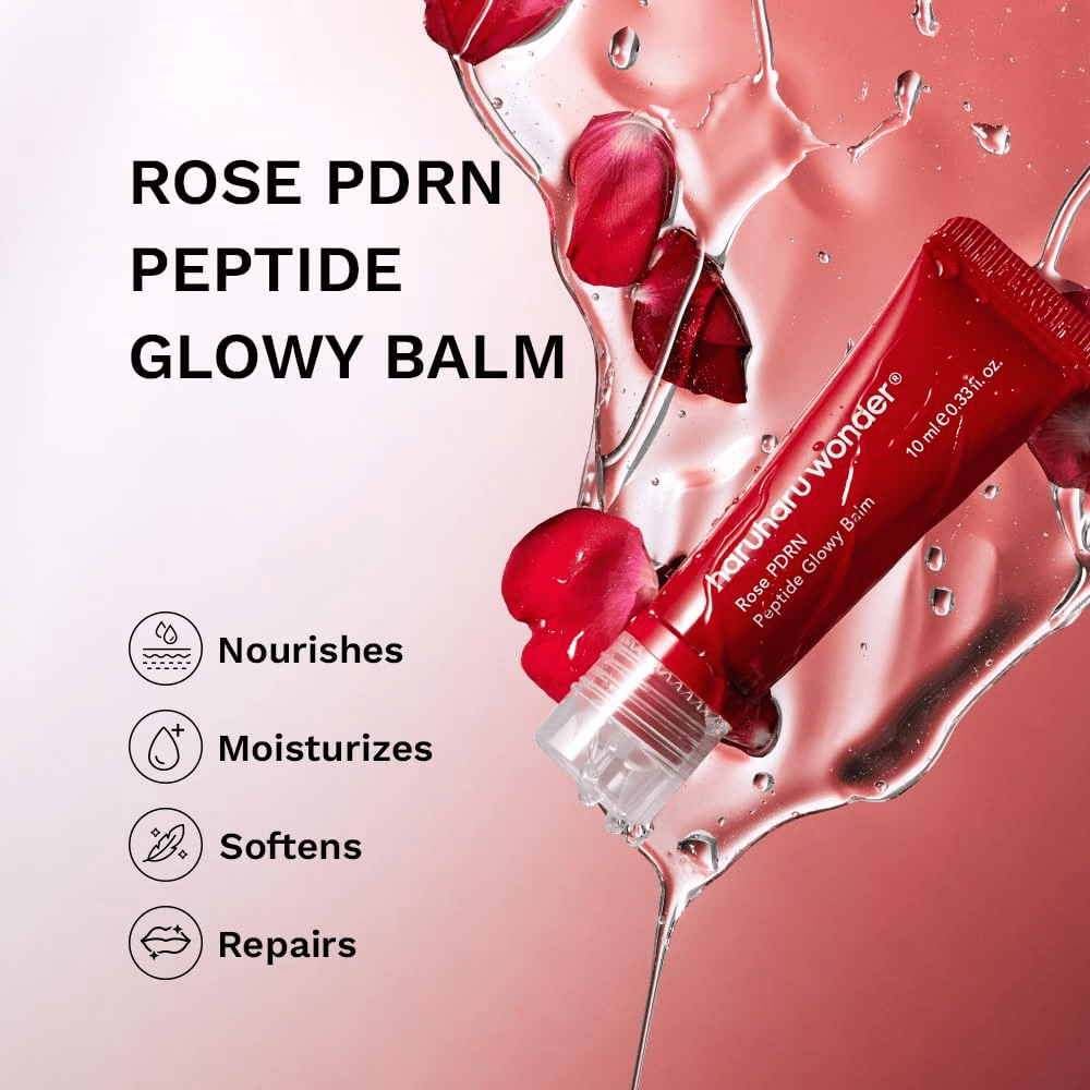 Haruharu Wonder Rose PDRN Peptide Glowy Balm – voedende en hydraterende lipverzorging voor droge en gebarsten lippen