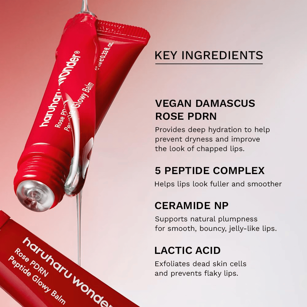 Haruharu Wonder Rose PDRN Peptide Glowy Balm met veganistische Rose PDRN, peptiden, ceramide NP en melkzuur