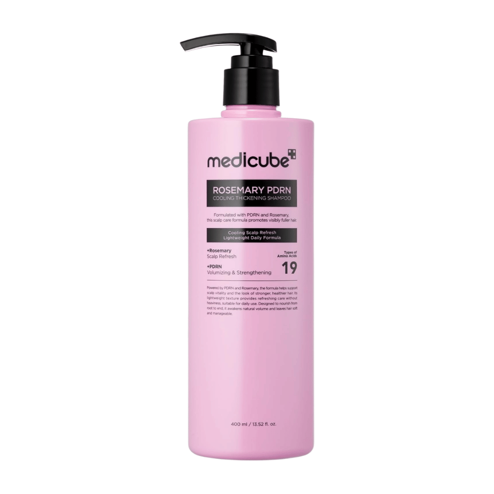 Medicube Rosemary PDRN Cooling Thickening Shampoo in een pompflacon van 400 ml voor dagelijkse hoofdhuid- en haarverzorging