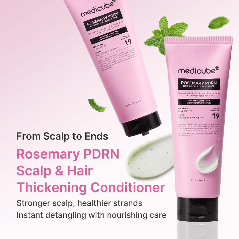 Medicube Rosemary PDRN Hair & Scalp Conditioner 250 ml met rozemarijn, PDRN en aminozuren voor sterker en gezonder haar
