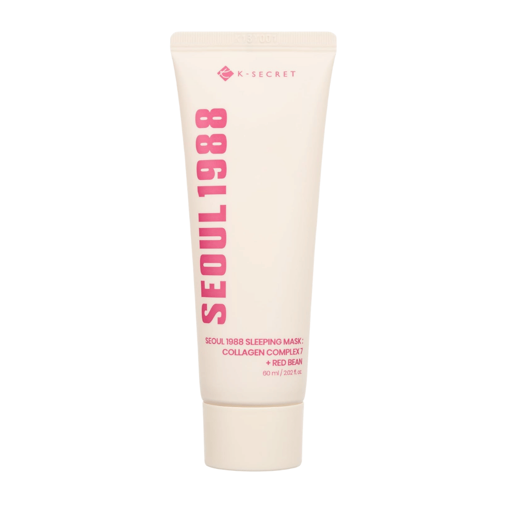 K-SECRET SEOUL 1988 Sleeping Mask Collagen Complex 7 + Red Bean 60 ml – hydraterend nachtmasker met collageen en rodebonenextract.