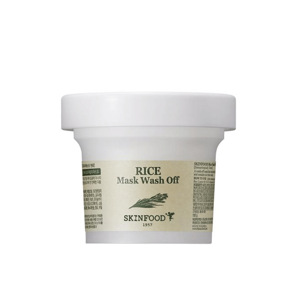 SKINFOOD's Rice Mask Wash Off 120g is een huidcrème gemaakt met rijst.